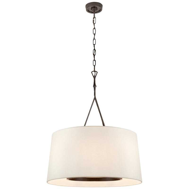 Visual Comfort Signature S 5401AI-L Six Light Pendant, Aged Iron