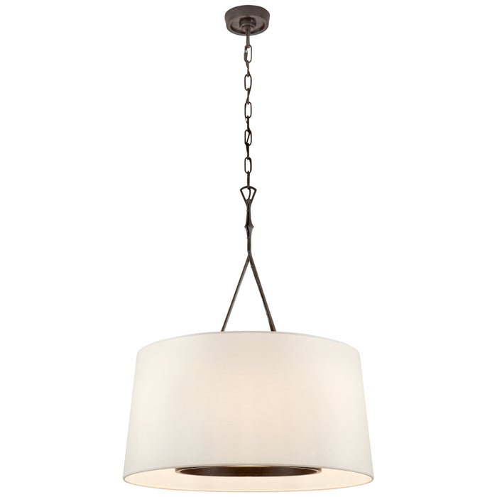 Visual Comfort Signature S 5401AI-L Six Light Pendant, Aged Iron