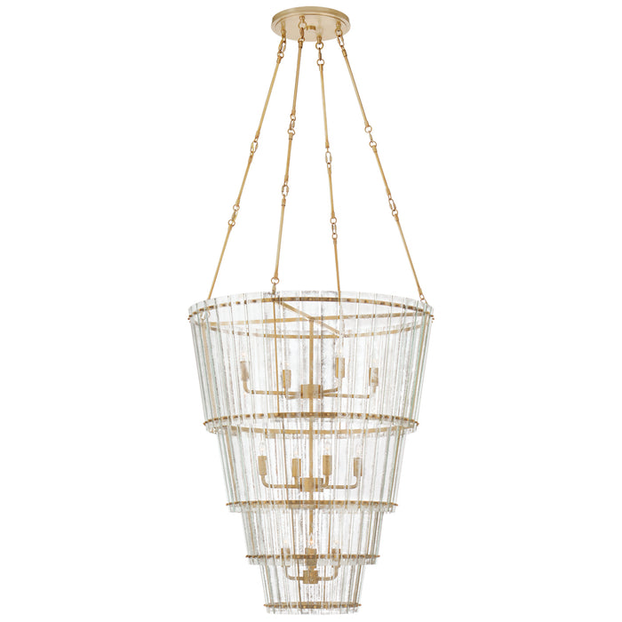 Visual Comfort Signature S 5657HAB-AM 12 Light Chandelier, Hand-Rubbed Antique Brass