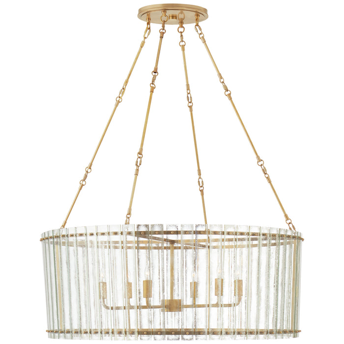 Visual Comfort Signature S 5670HAB-AM Six Light Chandelier, Hand-Rubbed Antique Brass