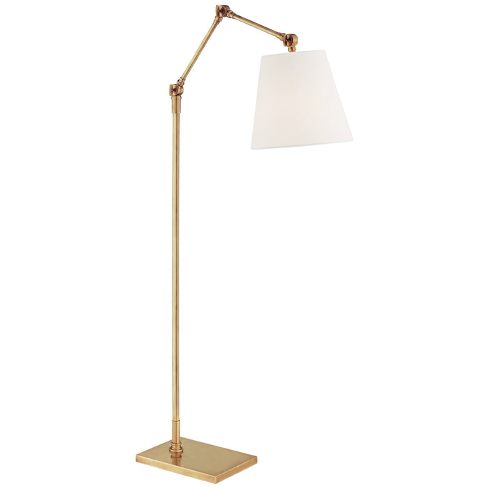 Visual Comfort Signature SK 1115HAB-L One Light Floor Lamp, Hand-Rubbed Antique Brass