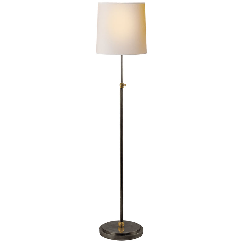 Visual Comfort Signature TOB 1002BZ/HAB-NP One Light Floor Lamp, Bronze And Hand-Rubbed Antique Brass