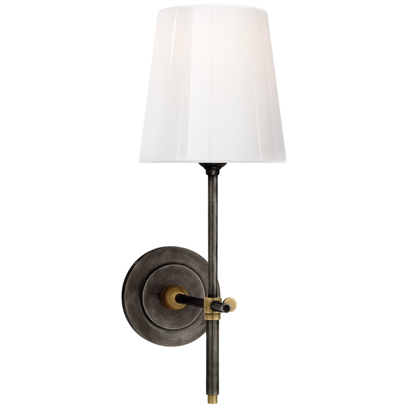 Visual Comfort Signature TOB 2022BZ/HAB-WG One Light Wall Sconce, Bronze and Hand-Rubbed Antique Brass