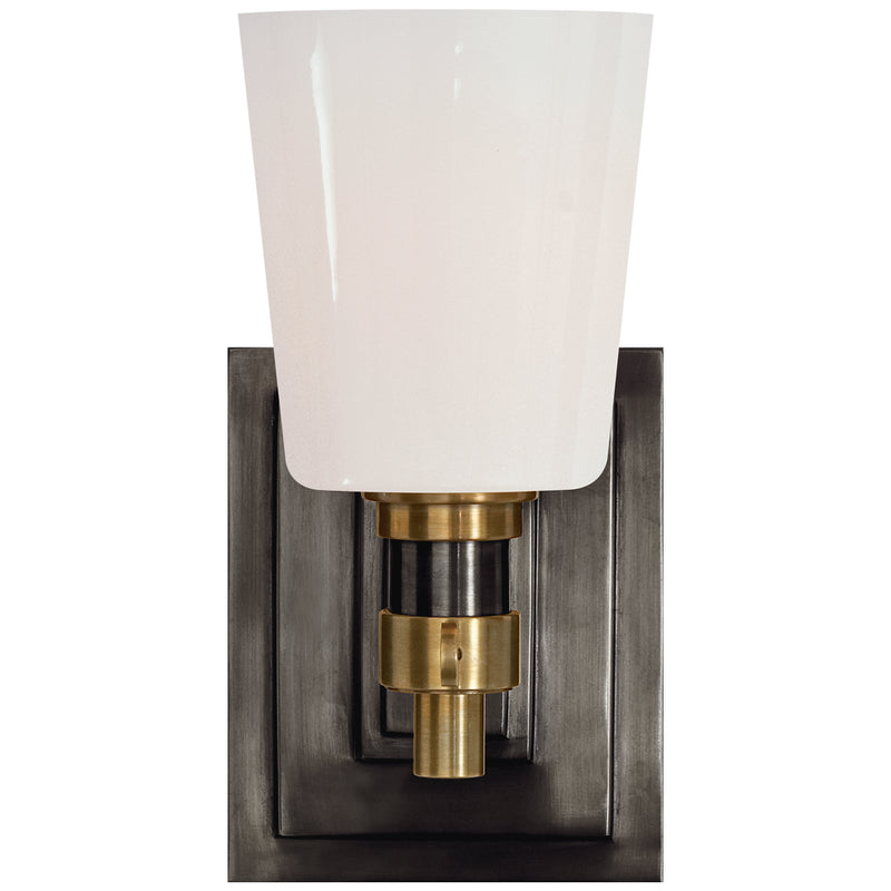Visual Comfort Signature TOB 2152BZ/HAB-WG One Light Wall Sconce, Bronze and Hand-Rubbed Antique Brass