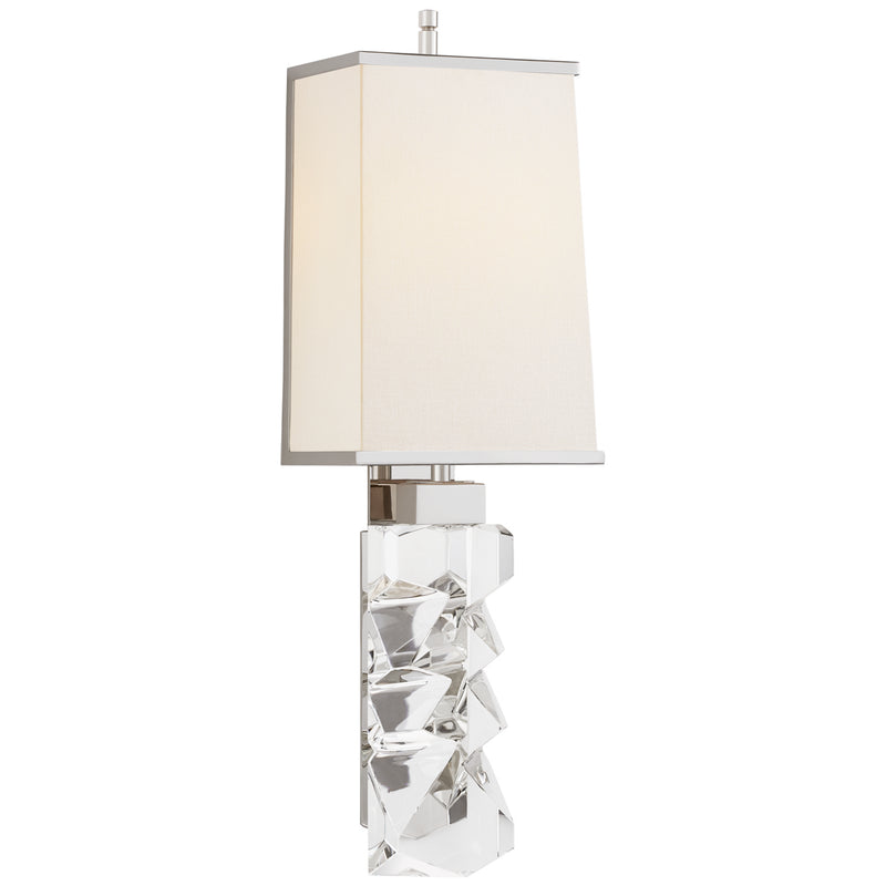 Visual Comfort Signature TOB 2950CG/PN-L/PN Two Light Wall Sconce, Crystal and Polished Nickel