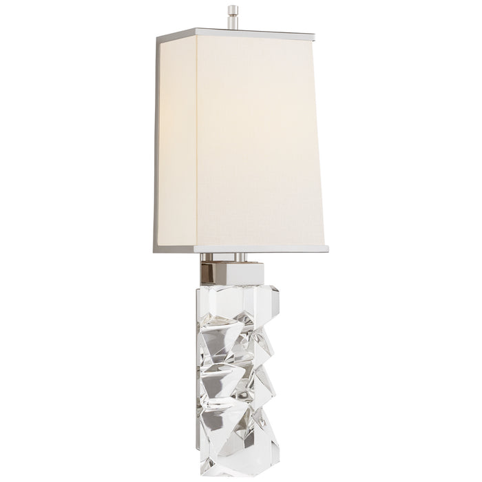 Visual Comfort Signature TOB 2950CG/PN-L/PN Two Light Wall Sconce, Crystal and Polished Nickel