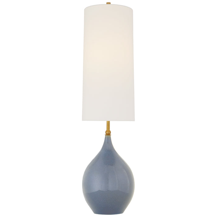 Visual Comfort Signature TOB 3684PBC-L One Light Table Lamp, Polar Blue Crackle