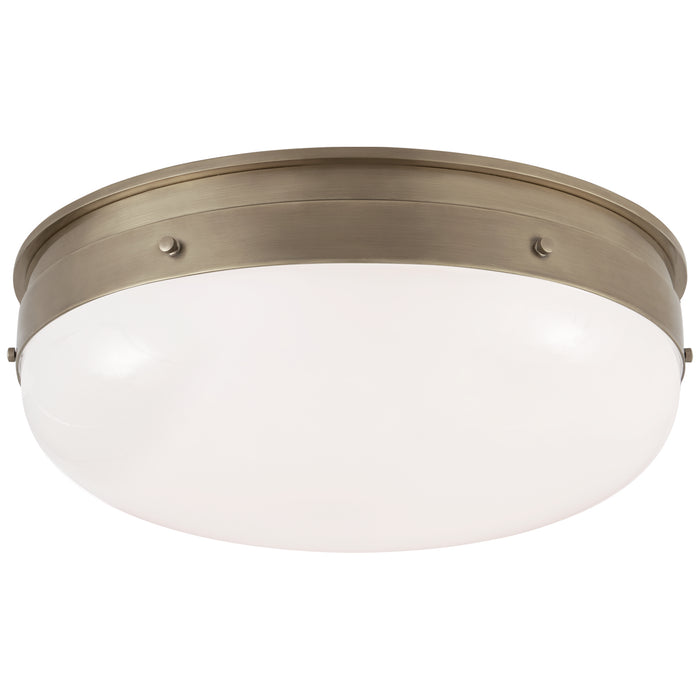 Visual Comfort Signature TOB 4064AN-WG LED Flush Mount, Antique Nickel