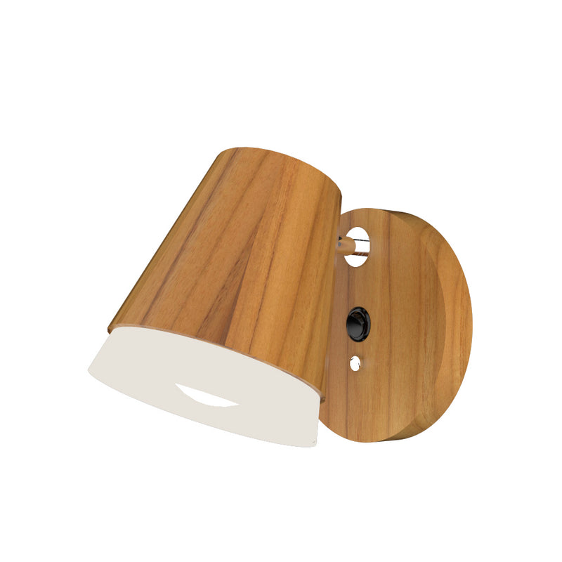 Accord Lighting 4138.12 One Light Wall Lamp, Teak