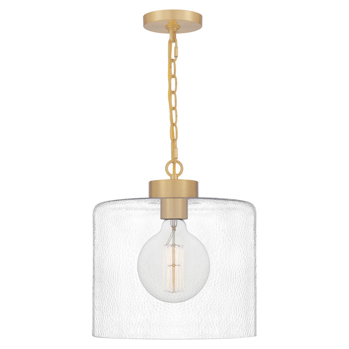 Quoizel ABR1512AB One Light Mini Pendant, Aged Brass
