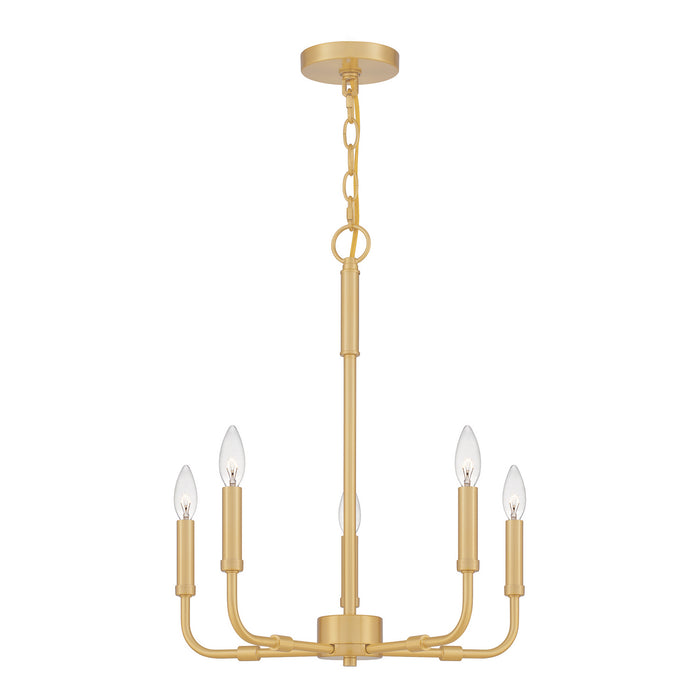 Quoizel ABR5018AB Five Light Chandelier, Aged Brass