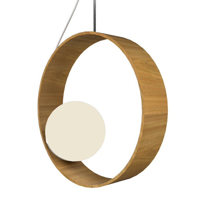 Accord Lighting 620.09 One Light Pendant, Louro Freijo