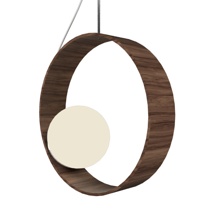Accord Lighting 620.18 One Light Pendant, American Walnut