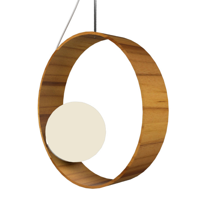Accord Lighting 620.12 One Light Pendant, Teak