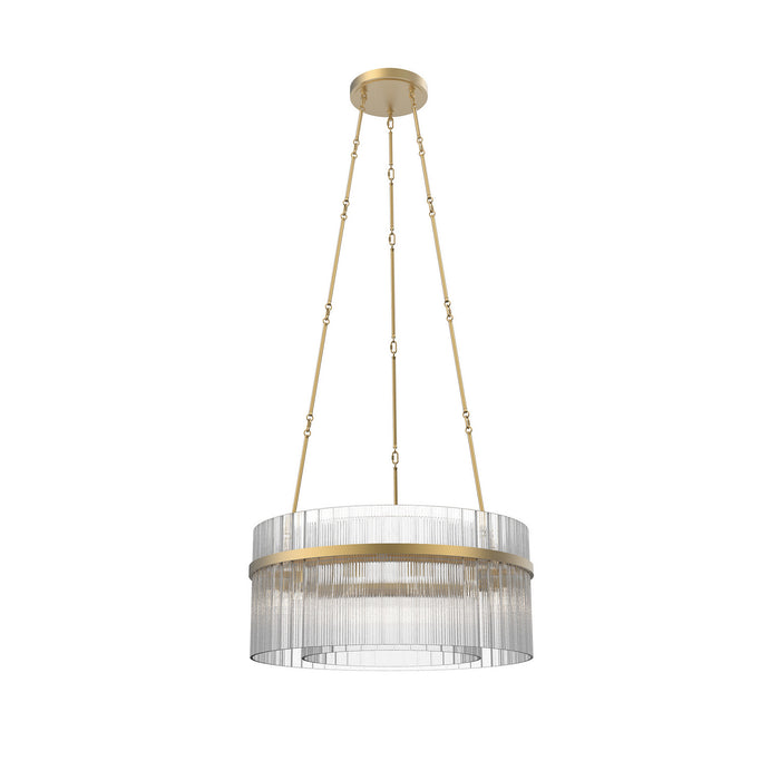 Alora CH314812VB 12 Light Chandelier, Vintage Brass