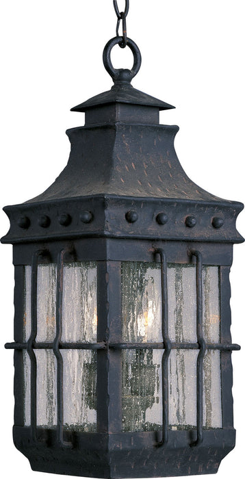 Maxim 30088CDCF Three Light Outdoor Hanging Lantern, Country Forge
