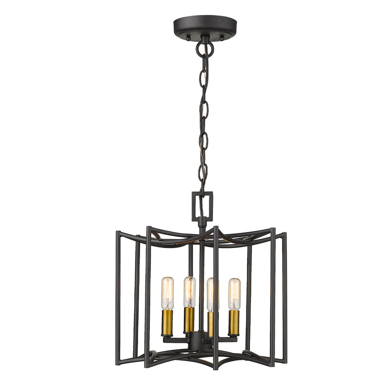 Acclaim Lighting IN10050BK Four Light Pendant, Matte Black