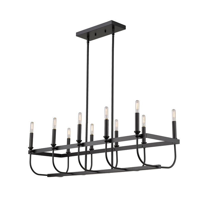 Acclaim Lighting IN20031BK Ten Light Island Pendant, Matte Black