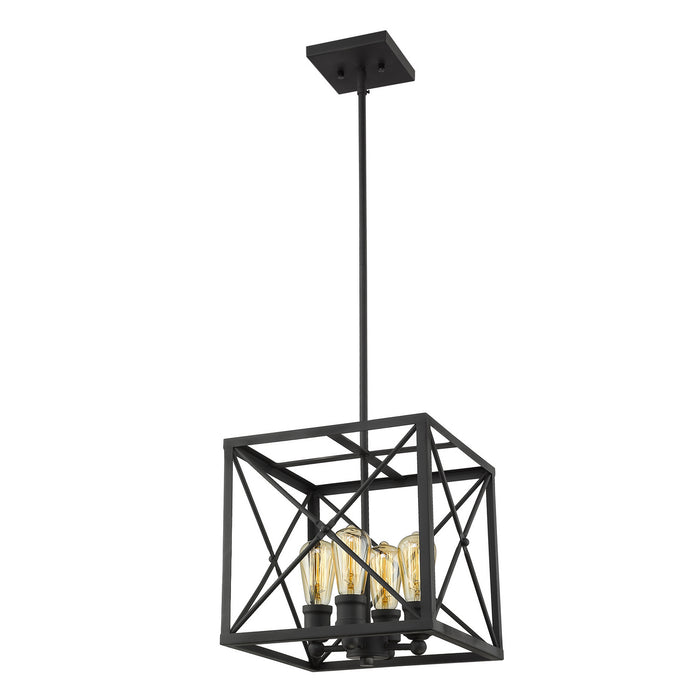 Acclaim Lighting IN21121BK Four Light Pendant, Matte Black