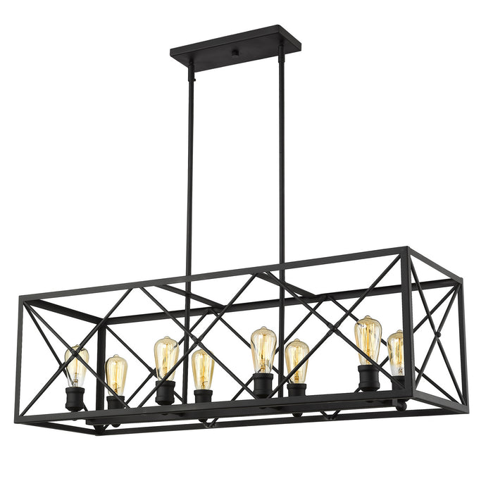 Acclaim Lighting IN21123BK Eight Light Island Pendant, Matte Black