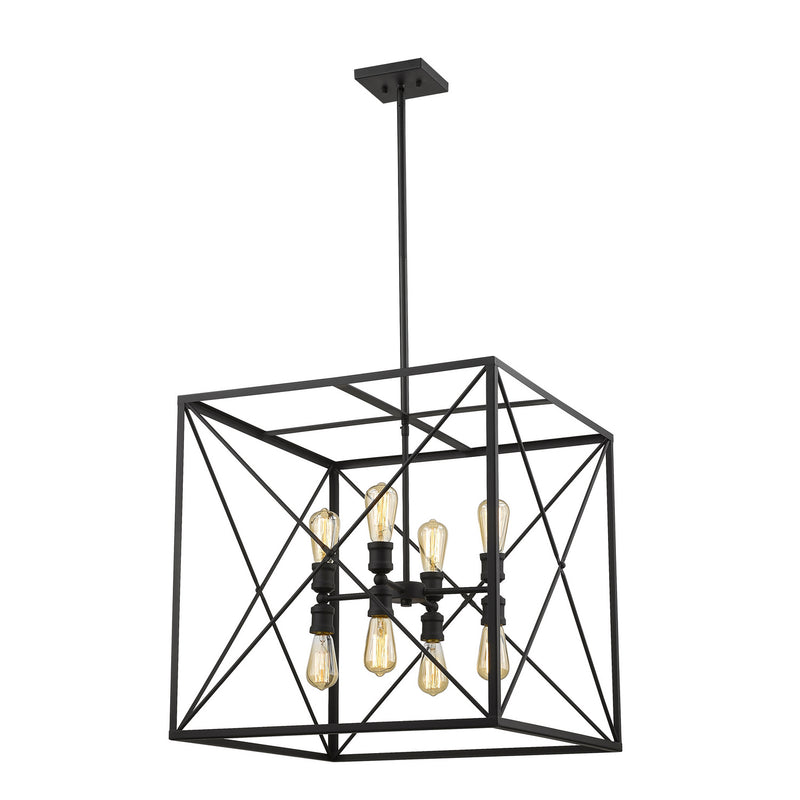 Acclaim Lighting IN21126BK Eight Light Pendant, Matte Black