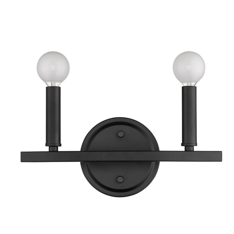 Acclaim Lighting IN41154BK Two Light Vanity, Matte Black