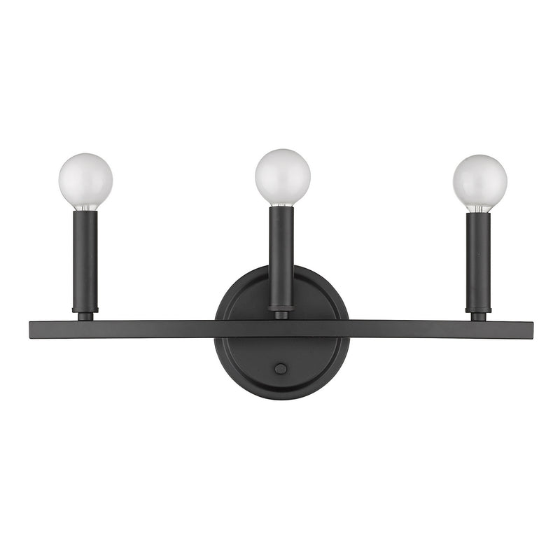 Acclaim Lighting IN41155BK Three Light Vanity, Matte Black