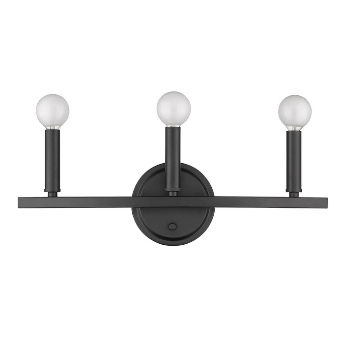 Acclaim Lighting IN41155BK Three Light Vanity, Matte Black