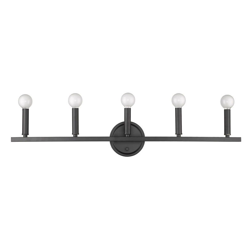 Acclaim Lighting IN41156BK Five Light Vanity, Matte Black