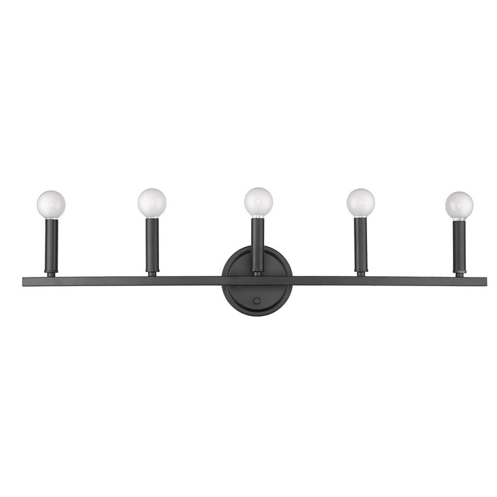 Acclaim Lighting IN41156BK Five Light Vanity, Matte Black