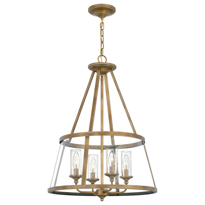 Quoizel BAW1820WS Four Light Pendant, Weathered Brass