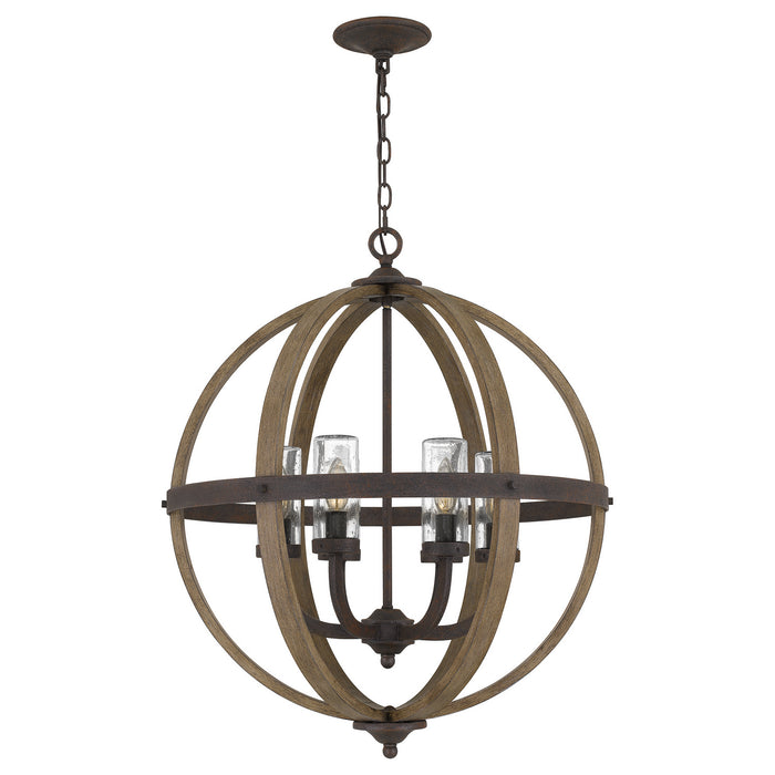 Quoizel FSN3525RK Six Light Pendant, Rustic Black
