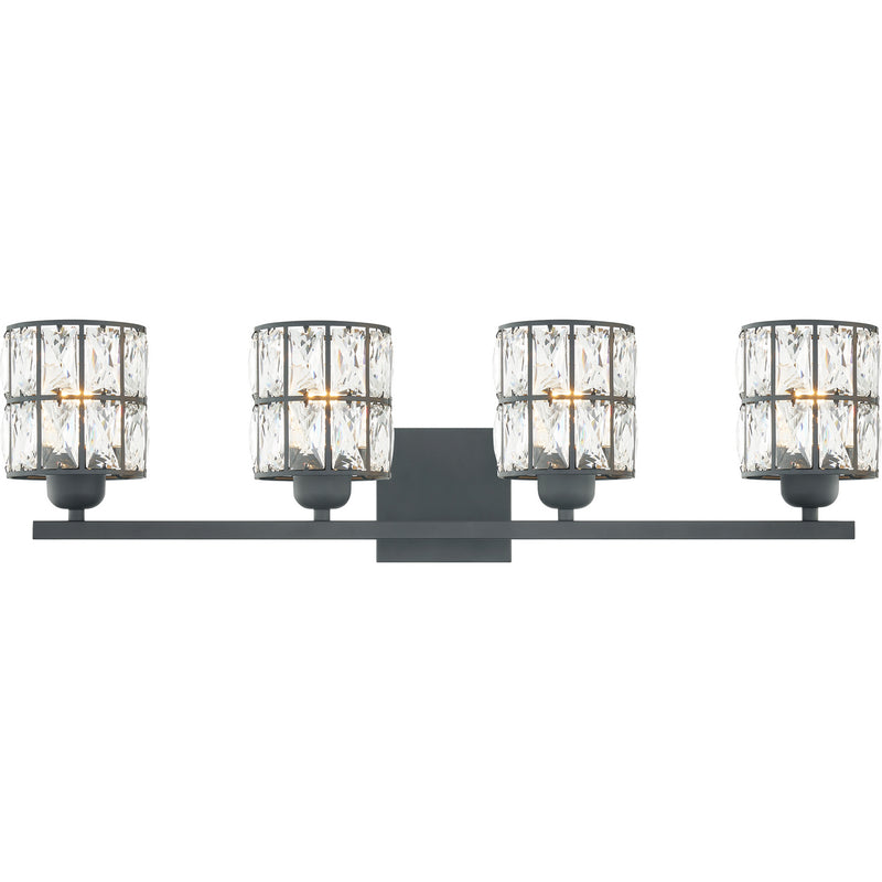 Quoizel GIB8630MBK Four Light Bath, Matte Black