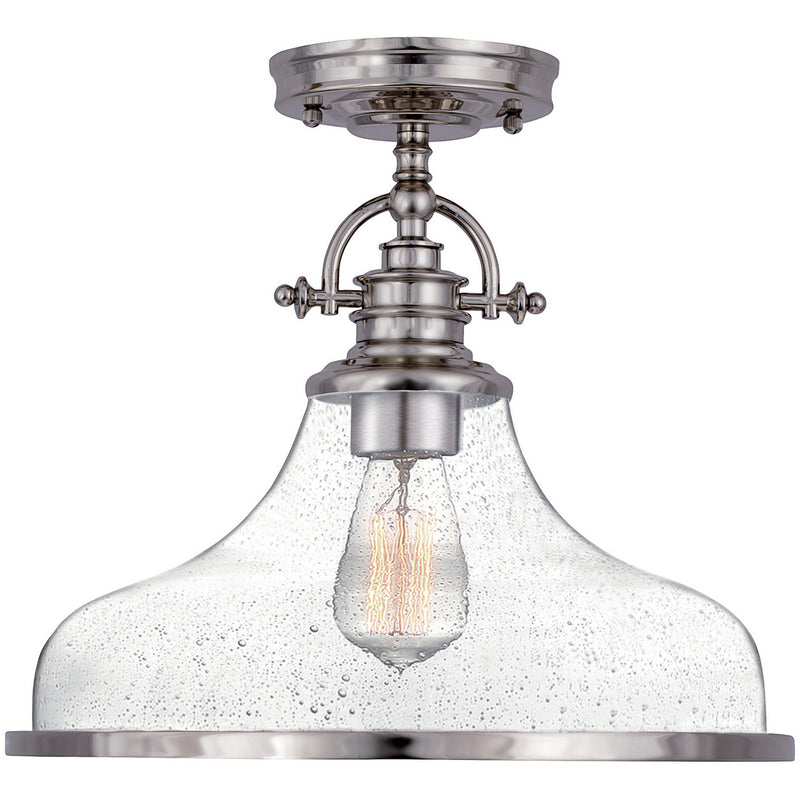 Quoizel GRTS1714BN One Light Semiflush Mount, Brushed Nickel