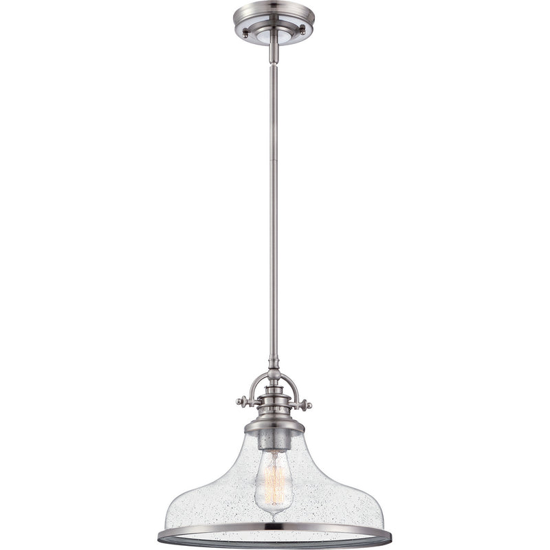 Quoizel GRTS2814BN One Light Pendant, Brushed Nickel