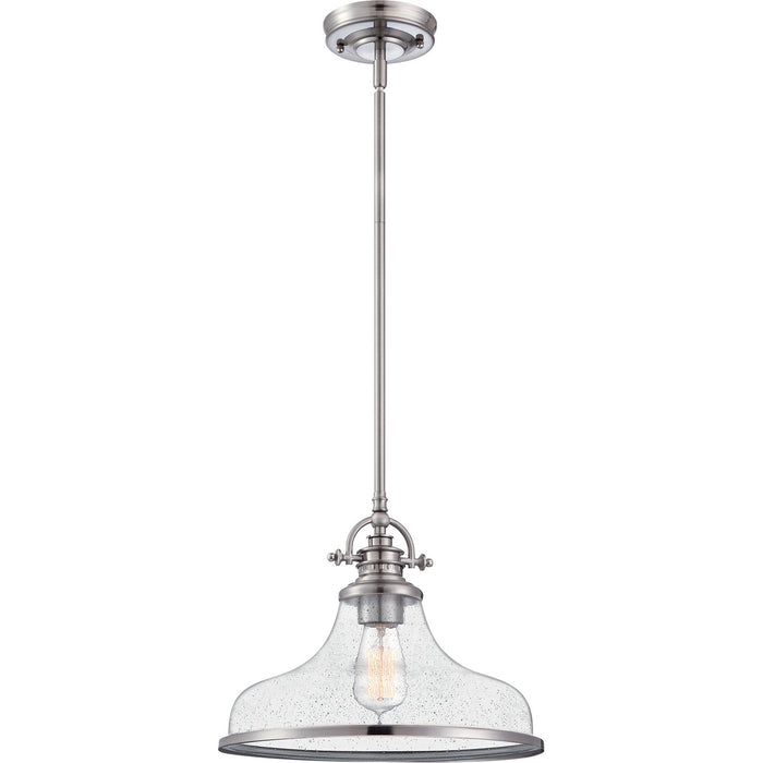 Quoizel GRTS2814BN One Light Pendant, Brushed Nickel