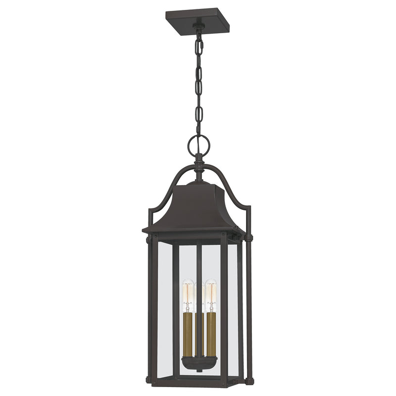 Quoizel MAN1911WT Three Light Outdoor Hanging Lantern, Western Bronze