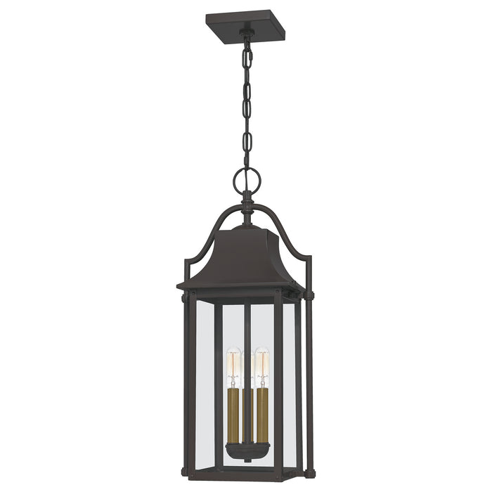 Quoizel MAN1911WT Three Light Outdoor Hanging Lantern, Western Bronze