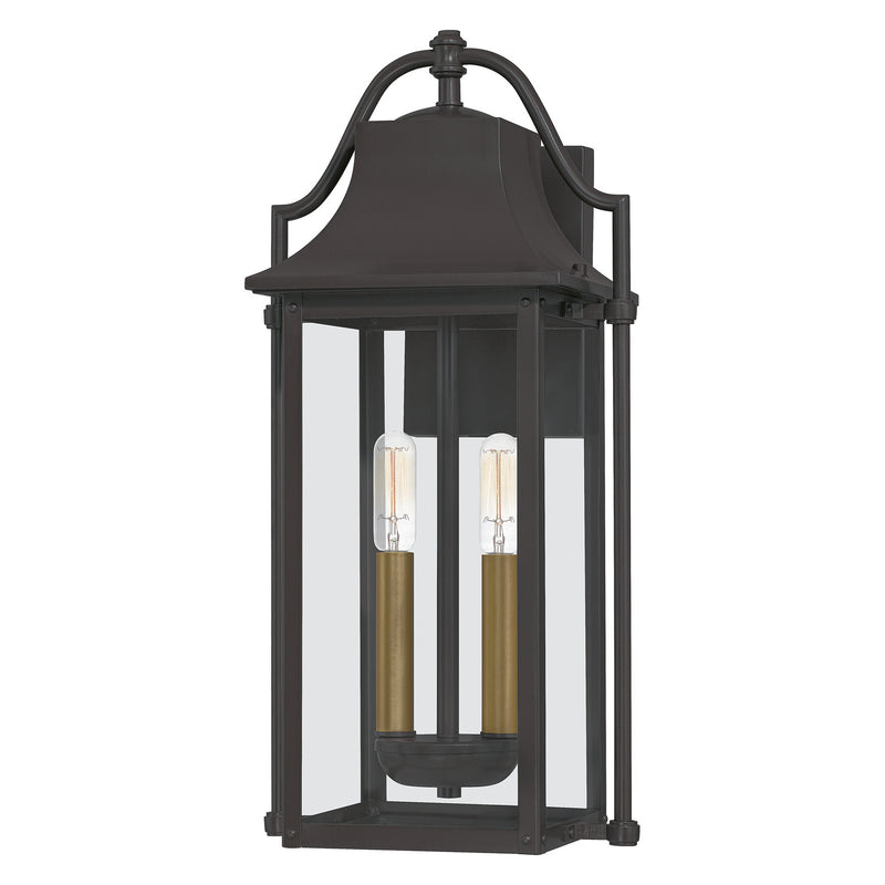 Quoizel MAN8409WT Two Light Outdoor Wall Mount, Western Bronze