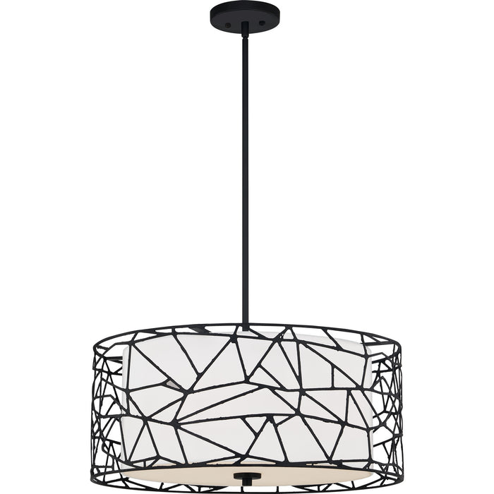 Quoizel QOP5274MBK Four Light Pendant, Matte Black