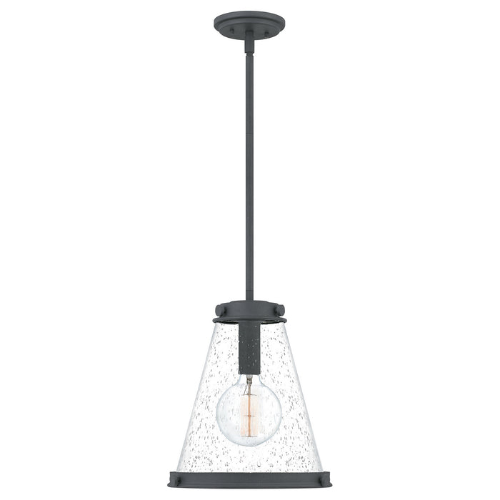 Quoizel QP5260MB One Light Mini Pendant, Mottled Black