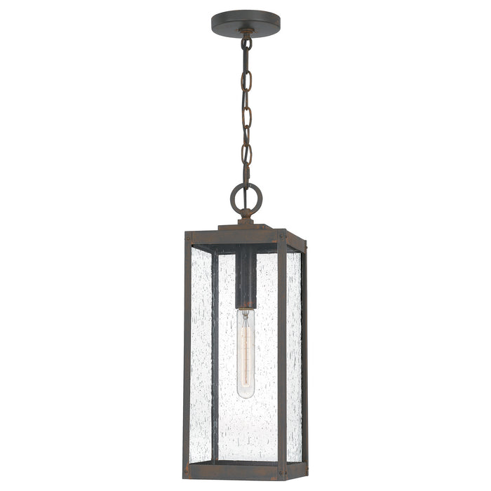 Quoizel WVR1907IZ One Light Outdoor Hanging Lantern, Industrial Bronze