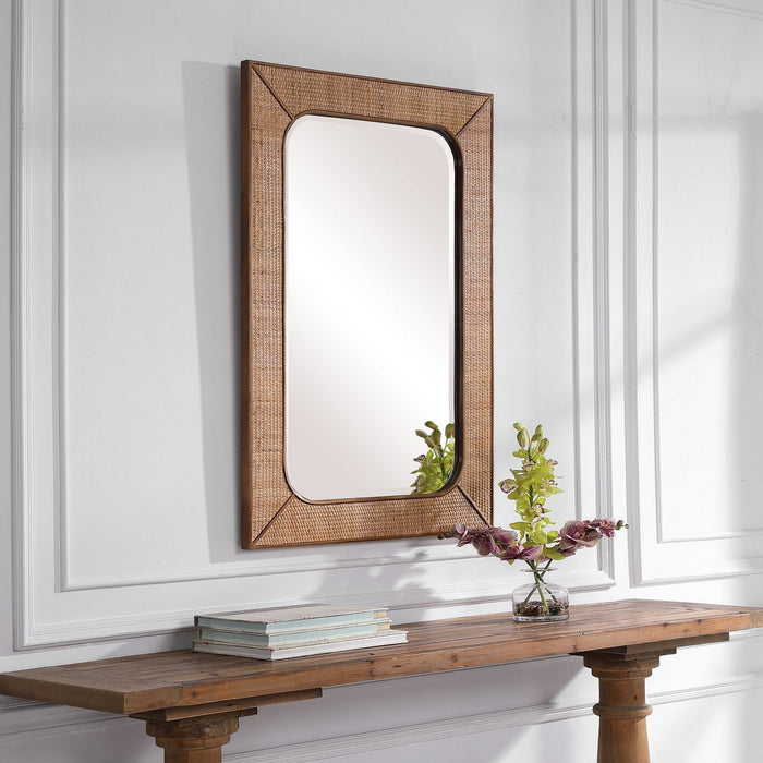 Uttermost 09687 Mirror, Maple Stain