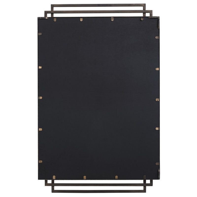 Uttermost 09688 Mirror, Brushed Gold With Silver Highlights