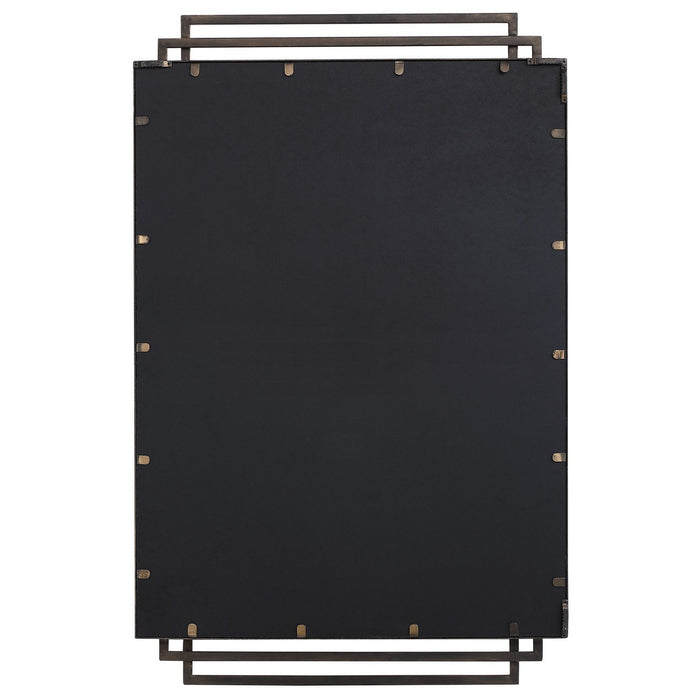 Uttermost 09688 Mirror, Brushed Gold With Silver Highlights
