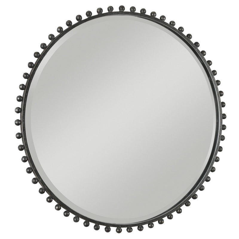 Uttermost 09691 Mirror, Black With Silver Highlights