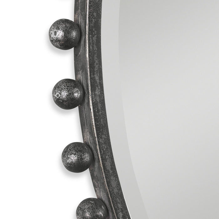 Uttermost 09691 Mirror, Black With Silver Highlights