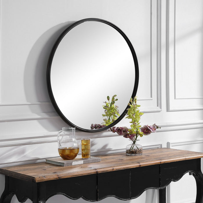 Uttermost 09692 Mirror, Aged Black