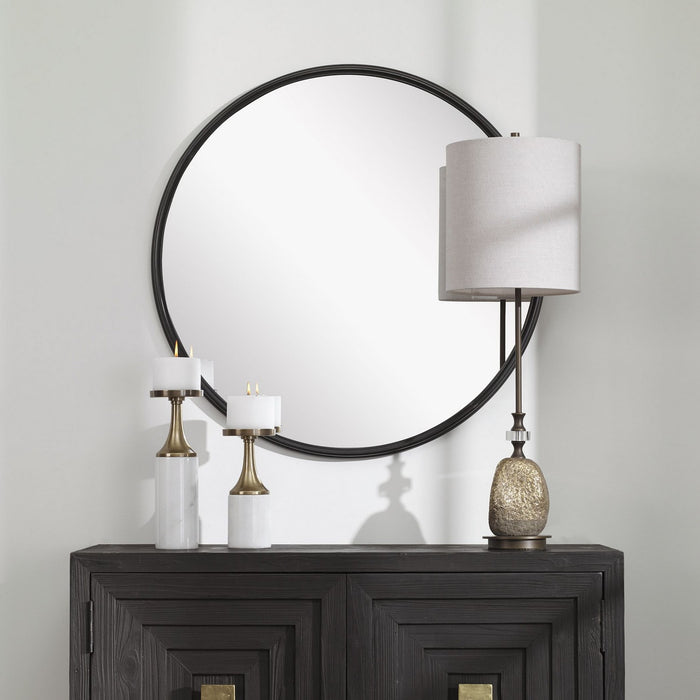 Uttermost 09692 Mirror, Aged Black