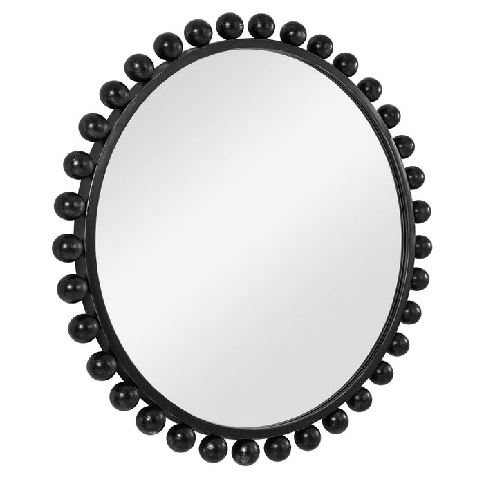 Uttermost 09694 Mirror, Black With Subtle Silver Undertones
